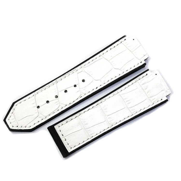Waterproof Classic Genuine Leather Watch Band Strap Quick 25*19mm rubber strap