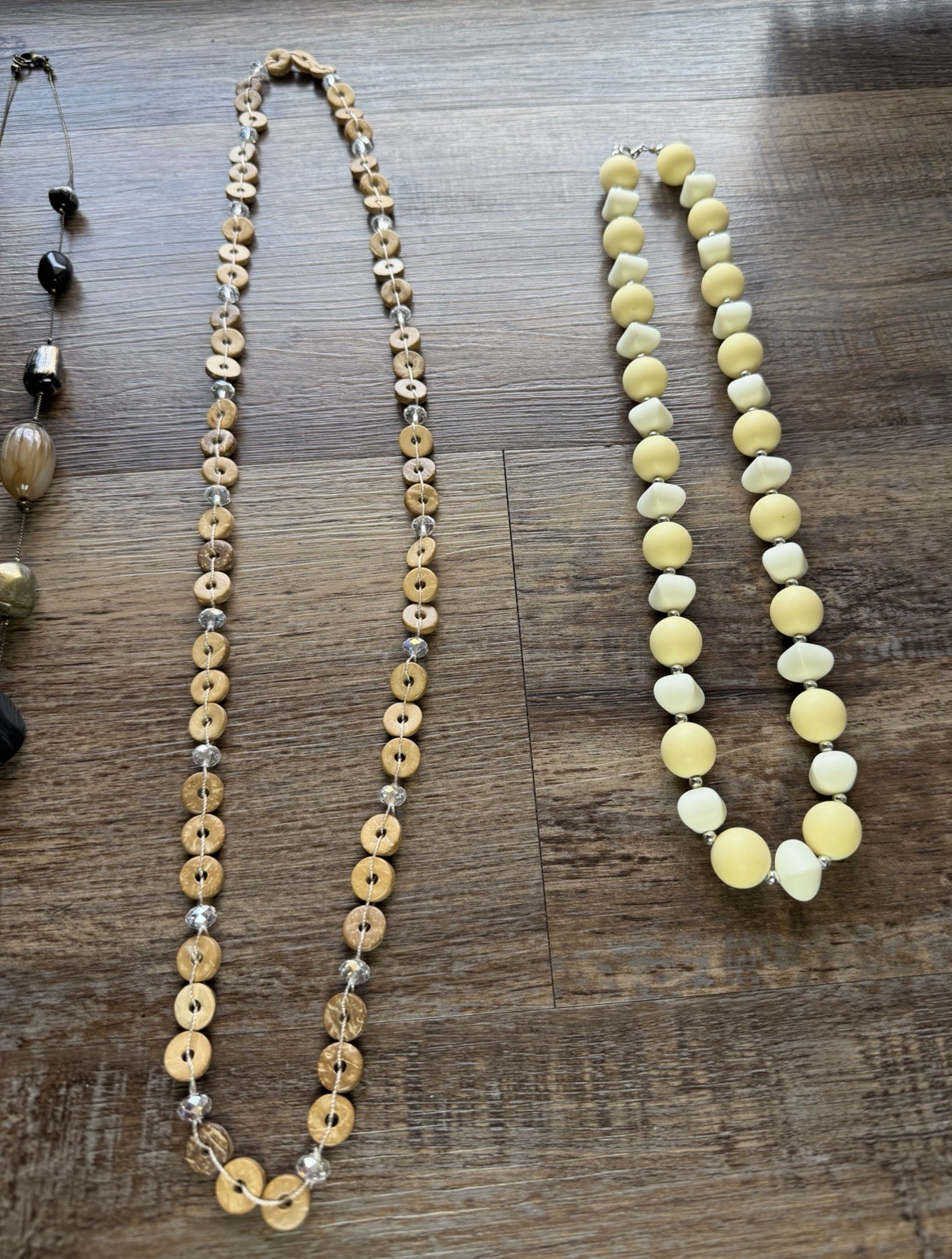Vintage Women’s Beaded Necklace Mixed Lot 3pc Multicolor Mixed Materials