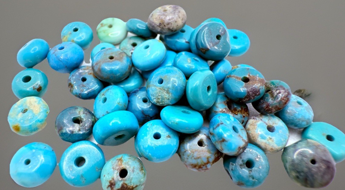 Turquoise Rondelle Spacer Beads 6mm Qty:20