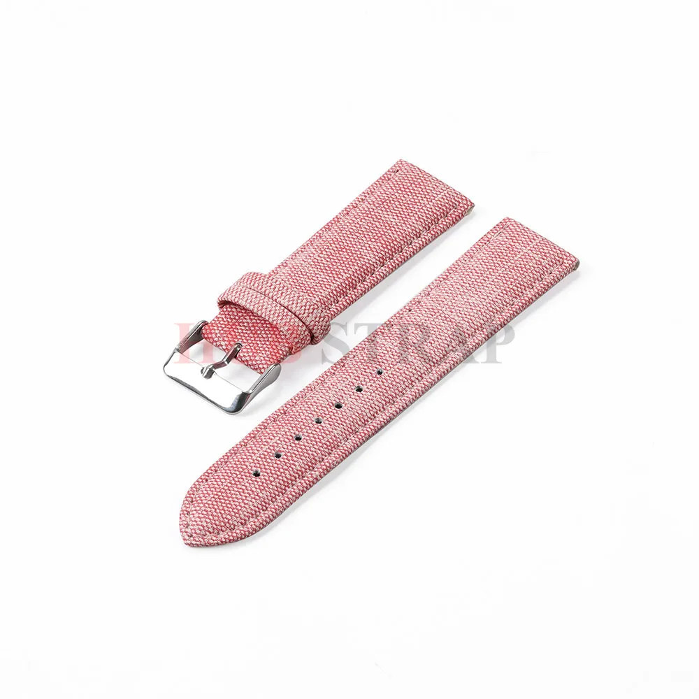 Vintage Denim Pattern Nylon Leather Watch Strap Band 12 14 16 18 20 22mm
