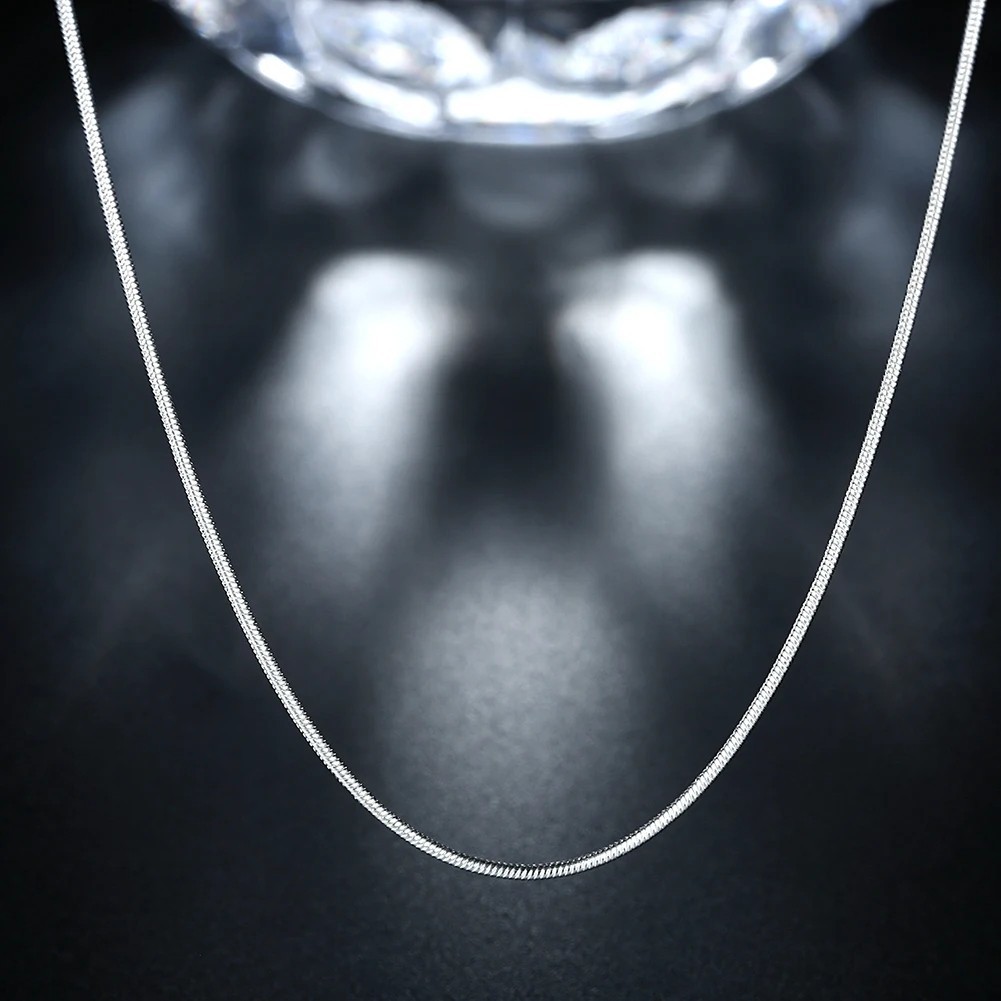 10PCS wholesale 925 sterling solid silver 1MM 16-30inch snake chain necklace