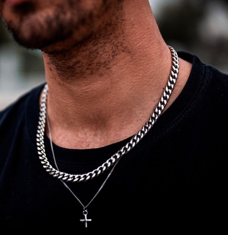 Solid 925 Sterling Silver Cuban Curb Chain Necklace Solid & Heavy Version